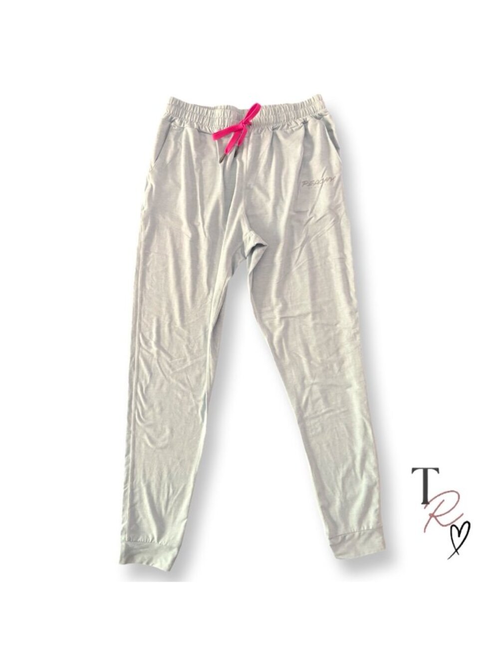 Peachy Athletic Victory Jogger Casual Loungewear Pants Light Blue Size Medium